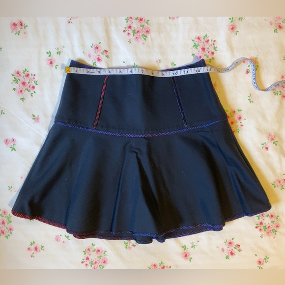 Club Monaco Navy Blue Drop Waist Mini Skirt size 00 - Picture 3 of 8